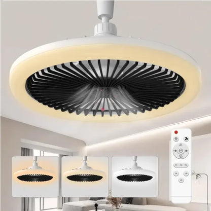 Modern ceiling fan with light LED Fan Light E27 Screw Fan Light Remote Control Light Fan Ceiling Room decoration AC85-260V