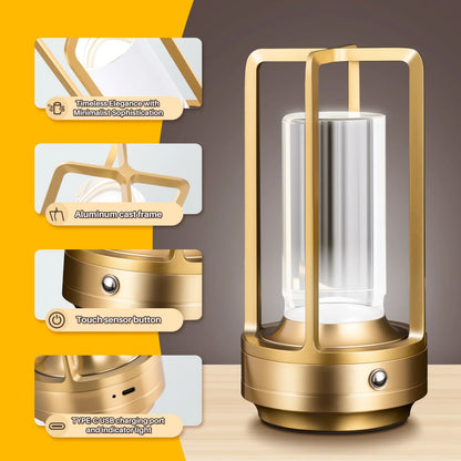 GGbingo Cordless Led Table Lamp Desk Lamps Outdoor Camping Atmosphere Light Restaurant Creative Beside Night Lights