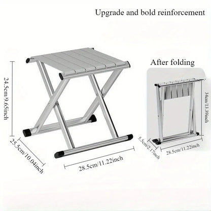 Outdoor portable folding stool, thick chair stool, dual-purpose fishing stool, Magza small stool, camping barbecue stool