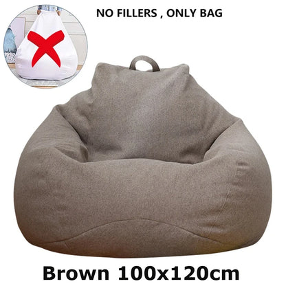 Lazy Sofas Cover Large Bean Bag Cover Without Filler And Sofa Inner Liner Living Room Home Tatami Lounger Comfortable Seat Cover
