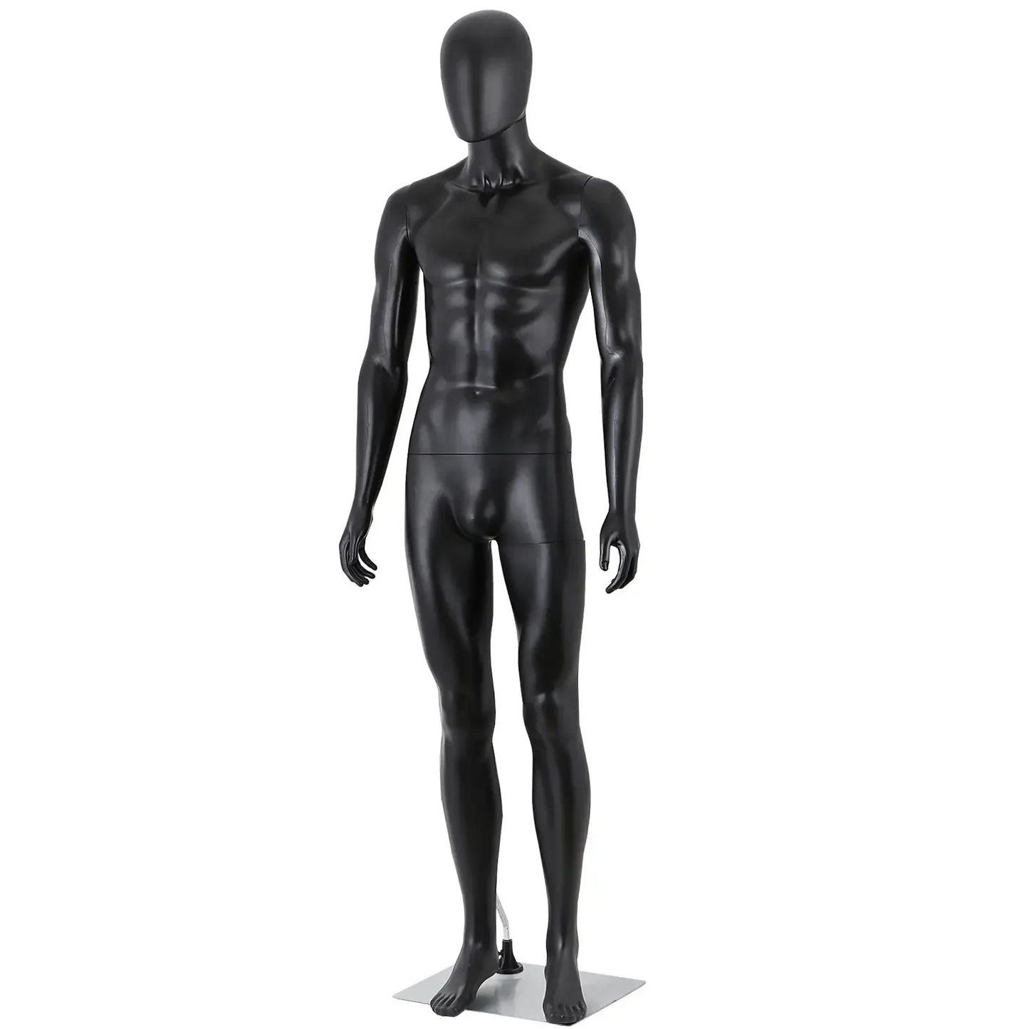 Male Dress Form 73'' Height Full Body Adjustable Mannequin for Display Black