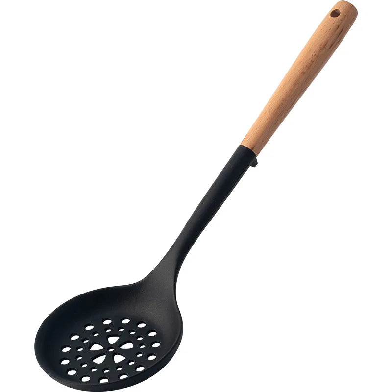 NEW Silicone Spatula Non Stick Pan Wooden Handle Silicone Vegetable Heat-resistant Silicone Cooking Spatula Spoon Kitchen tool
