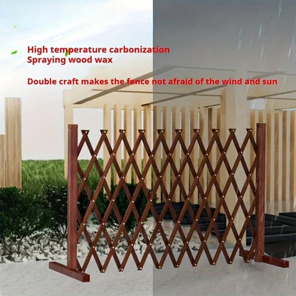 Retractable Wooden Pet Gate for Dogs Cats - Easy Install Indoor Safety Barrier for Home, Bedroom, Doorway & Stairs