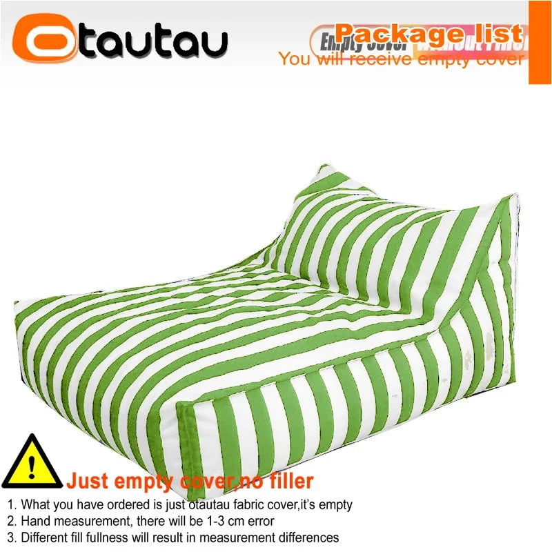 OTAUTAU Outdoor Waterproof Oxford Bean Bag Cover Floats Lounger SF343【No Filler Inside! You Need To Buy Filler By Yourself !】