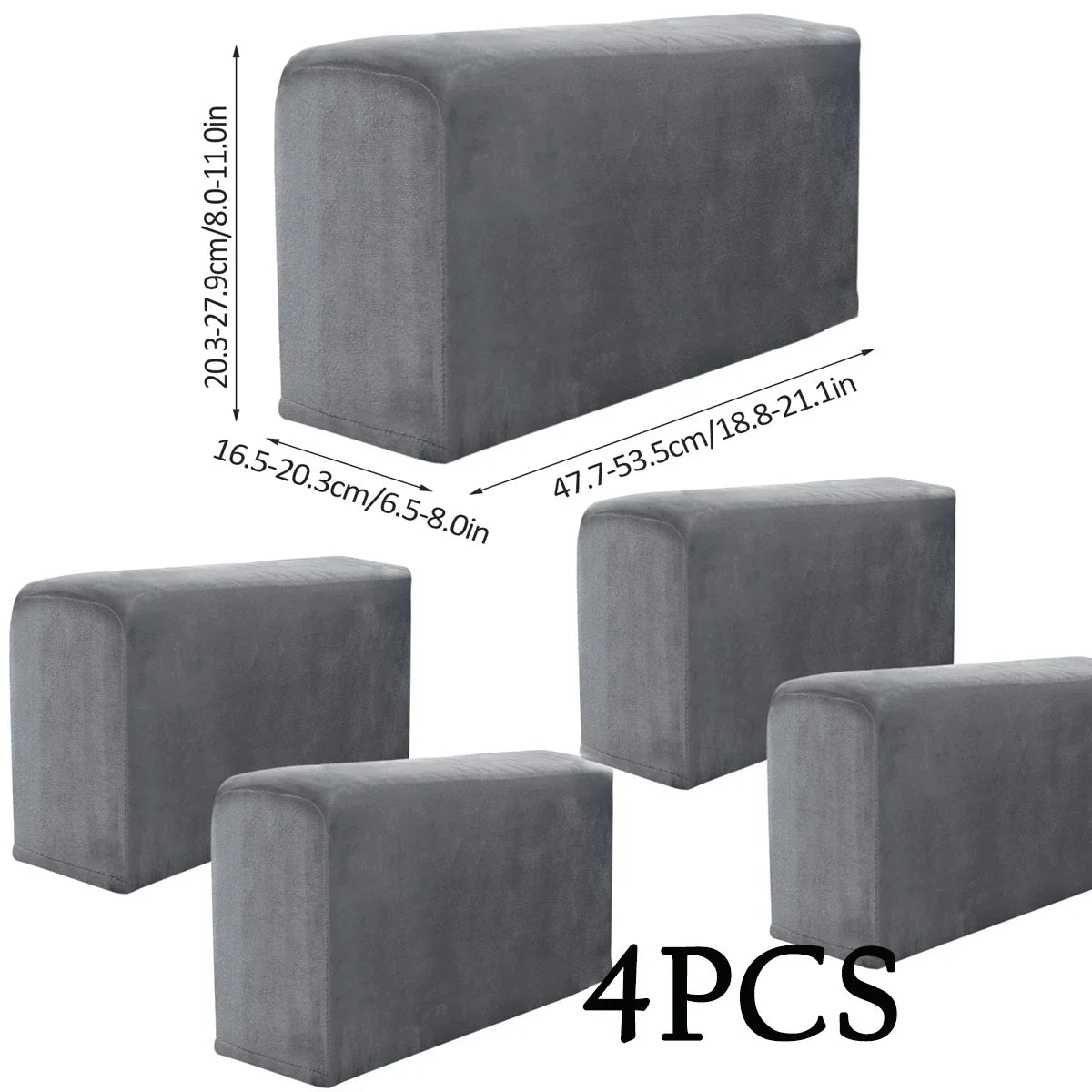 2pcs Sofa Armrest Protector Universal Armchair Covers Non-Slip Soft Warm Couch Arm Rest Covers Thickened Furniture Protector