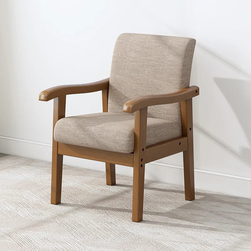 Solid wood chair single sofa chair computer desk chair home comfortable backrest armchair sitting mahjong elderly chair