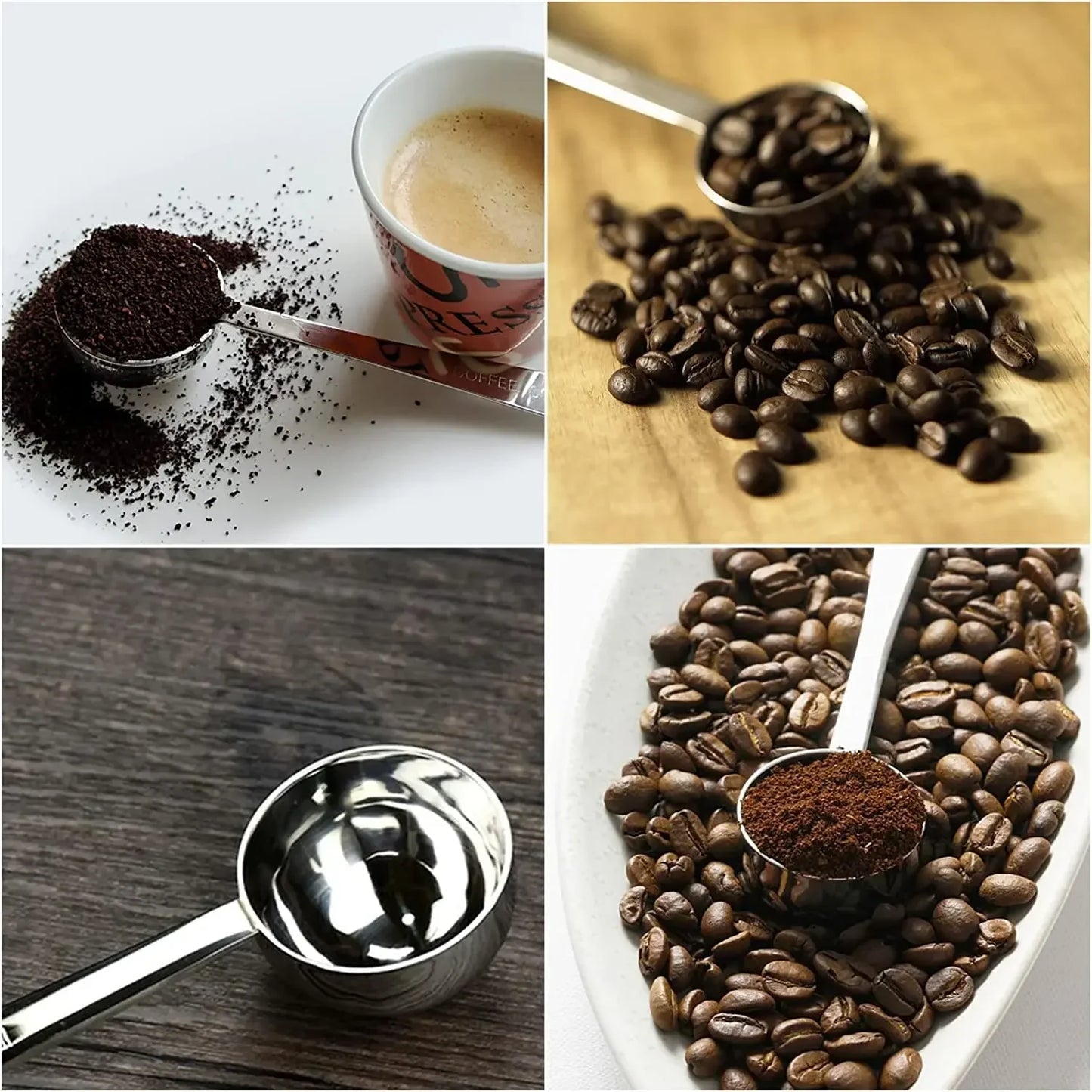 15/30ml Stainless Steel Measuring Spoon Powder Pressing Spoon Coffee Spoon with Scale Household Seasoning Spoon Measuring Spoon
