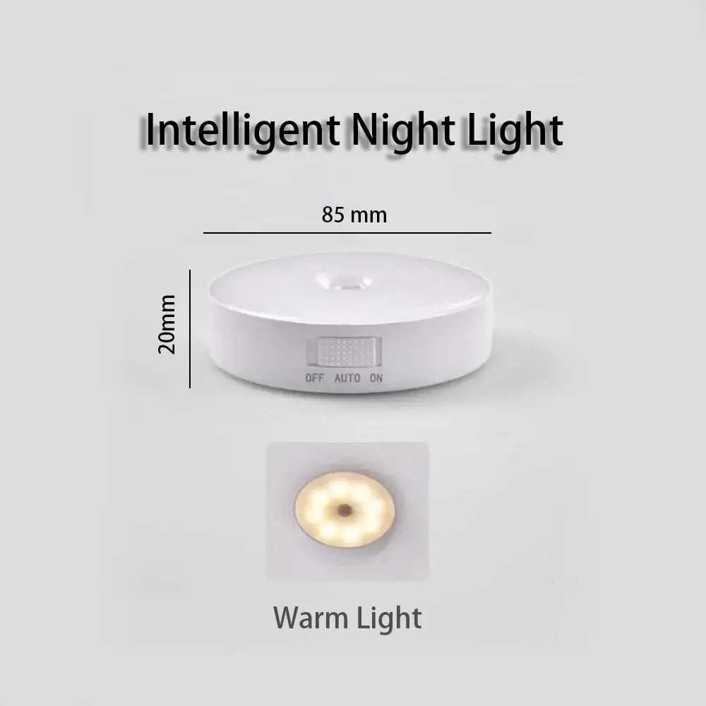 LED Night Lamp with Human Body Sensor Automatic Lighting Type-C Charging Wireless Magnetic Wireless Magentic Night Light