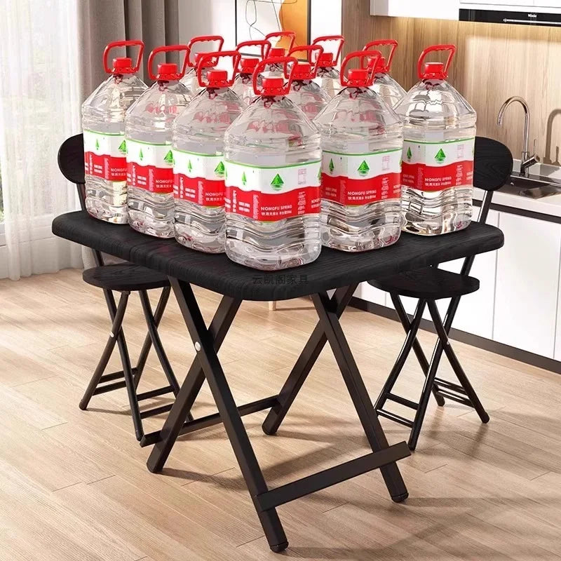 Folding Dining Table Portable 80X80Cm Compact Square Lightweight Carry Handle Easy Setup Small Apartment Home Office Camping