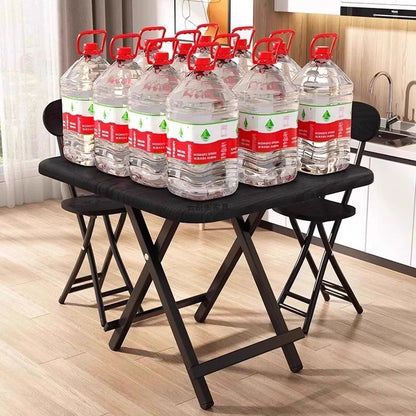 Folding Dining Table Portable 80X80Cm Compact Square Lightweight Carry Handle Easy Setup Small Apartment Home Office Camping