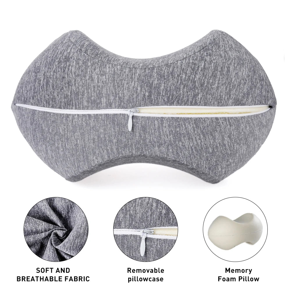 Olive-shaped memory foam pregnant woman leg pillow, knee pillow, side sleeping leg compression, office, universal