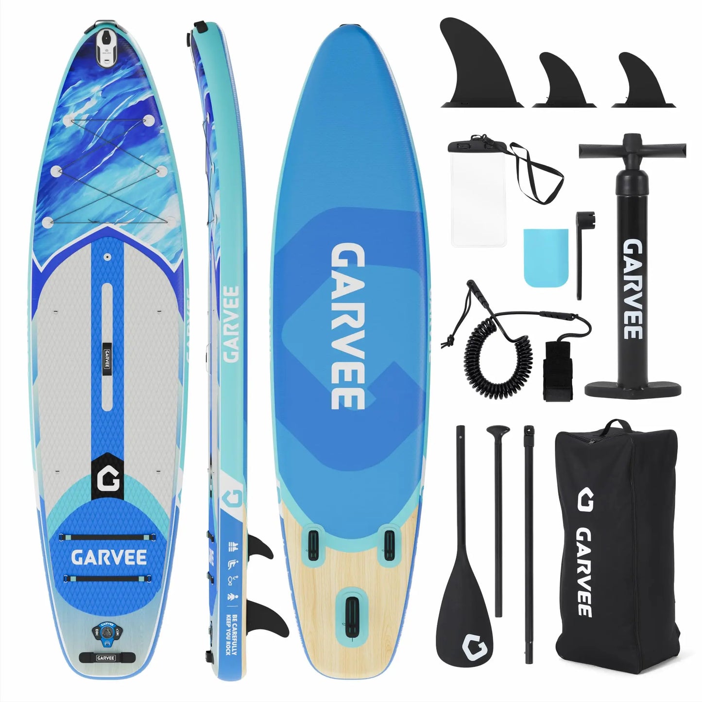 10.6 Ft Inflatable Stand Up Paddle Board 450LBS Capacity Wide SUP With Premium Accessories Camera Mount Non-Slip Deck Backpack