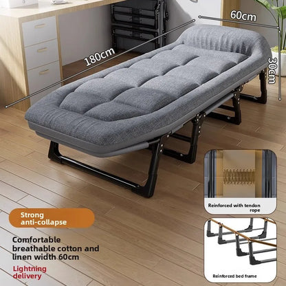 Lunch break folding bed office single recliner portable hospital escort march dual-purpose nap bed