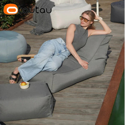 OTAUTAU Outdoor Oxford Bean Bag Cover Swim Pool Float Lounger Beach Club Pouf SF505【No Filler!You Need To Fill It By Yourself!】