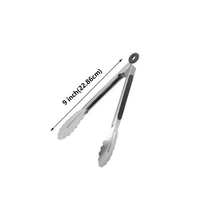 9/12/16 inch stainless steel BBQ grilling tongs salad food clip non-slip handle bread serving Tong cooking barbecue clip clamp