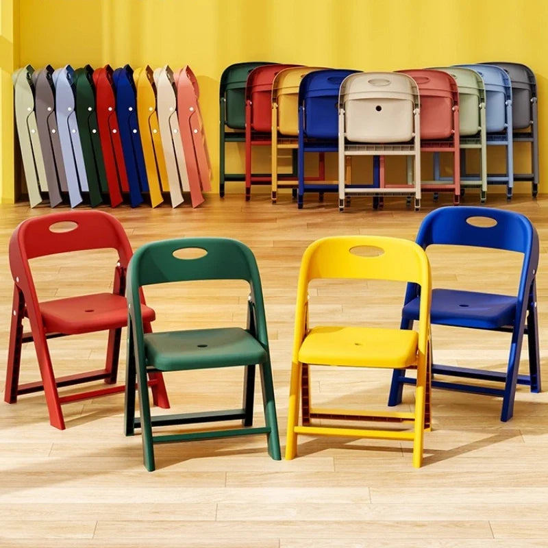 Children Chair Kids Toddler Baby Seat Chair Folding Backrest Non Slip Thickened Stool Sturdy Portable Nursery Kindergarten Home