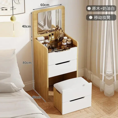 Cream wind dresser modern simple multi-functional 48CM 40CM bedside chest integrated makeup table storage cabinet
