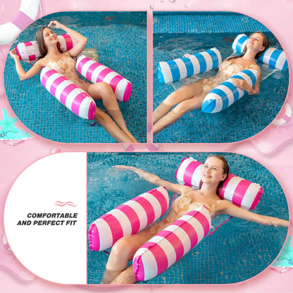Inflatable Pool Floats Adult Size Water Hammock,Floats for Swimming Pool Multi-Purpose Pool Floating Toys,Pool Rafts Lounge