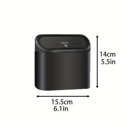 Car Trash Can (with Lid)  Small Car Trash Can, Leak-proof Mini Car Accessories