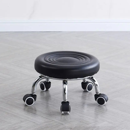 Household wheeled floor-cleaning chairs, wheeled seam sealing stools, low stools, rotating nail and pedicure round stools  스툴