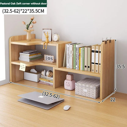 Bookshelf Office Desktop Storage Shelves Multi layer Scalable Shelves Student Desk Storage Boxes Small Bookcases
