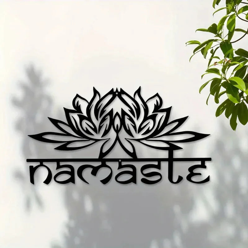 Namaste Metal Yoga Sculpture - Stunning Versatile Indoor & Outdoor Decor, No Electricity Required, Durable, Weather-Resistant