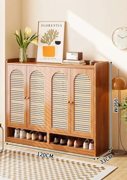 Vertical multi-layer shoe rack, household large capacity living room storage, entrance cabinet, multifunctional storage rack