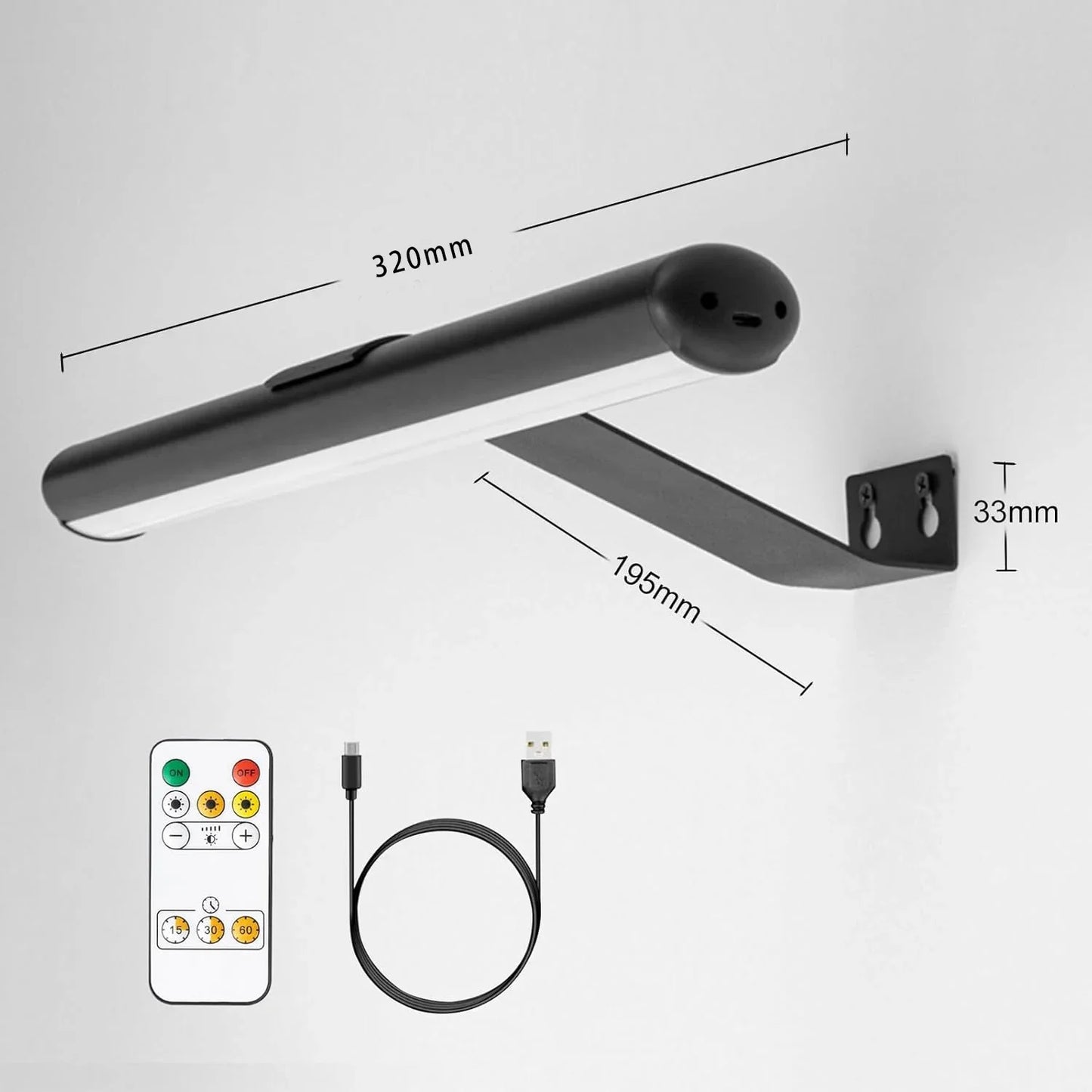 Living Room Wireless Wall Lamp With Remote Battery Operated Indoor LED Sconces Remote Control Paintings Picture Display Light
