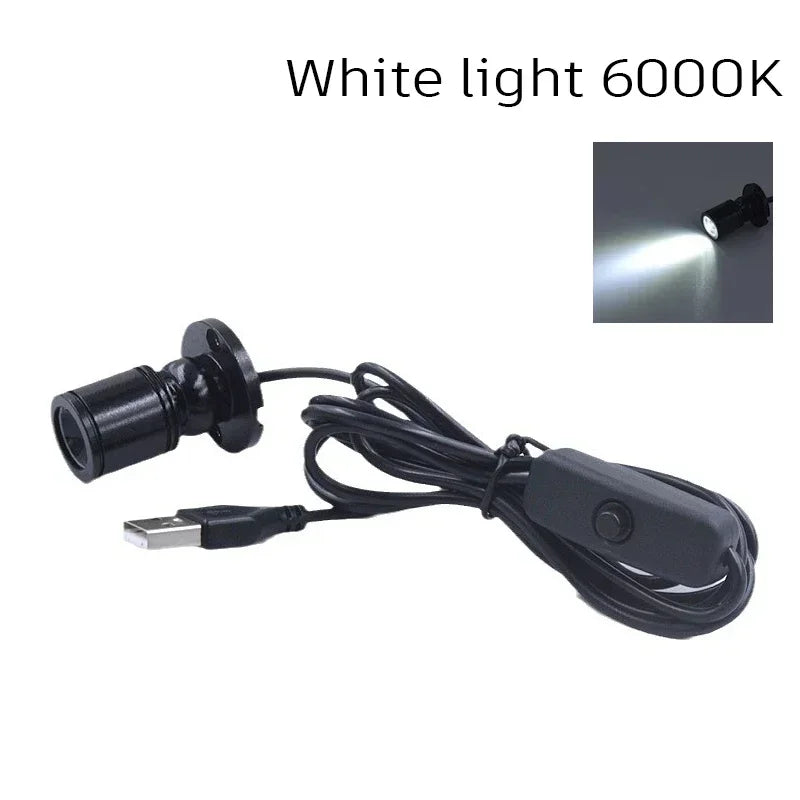USB 5V Led Spot Light 1W 3W Surface Mounted Cabinet Showcase Counter Jewelry Lamp Rotatable Angle Ceiling Mini Spotlight Downlig