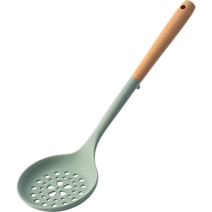 NEW Silicone Spatula Non Stick Pan Wooden Handle Silicone Vegetable Heat-resistant Silicone Cooking Spatula Spoon Kitchen tool