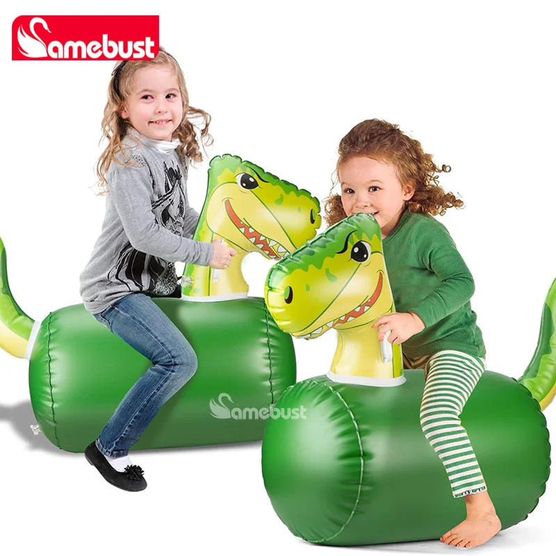 Camebust Inflatable Hopping Toddlers Toys Bouncy Unicorn Horse Dinosaur，Jumping Bouncing Animal Hopper for Party Decoration