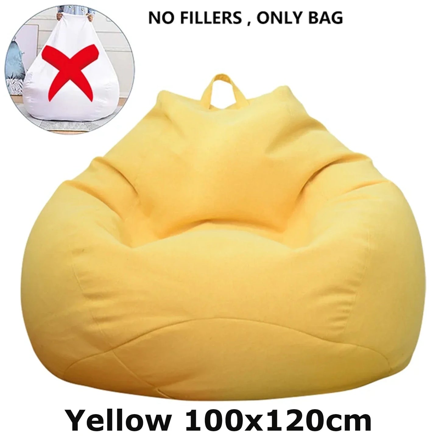 Lazy Sofas Cover Large Bean Bag Cover Without Filler And Sofa Inner Liner Living Room Home Tatami Lounger Comfortable Seat Cover