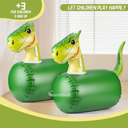 Camebust Inflatable Hopping Toddlers Toys Bouncy Unicorn Horse Dinosaur，Jumping Bouncing Animal Hopper for Party Decoration
