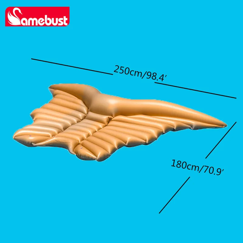 Camebust inflatable PVC Floating Row butterfly pool floats angel wings water floating