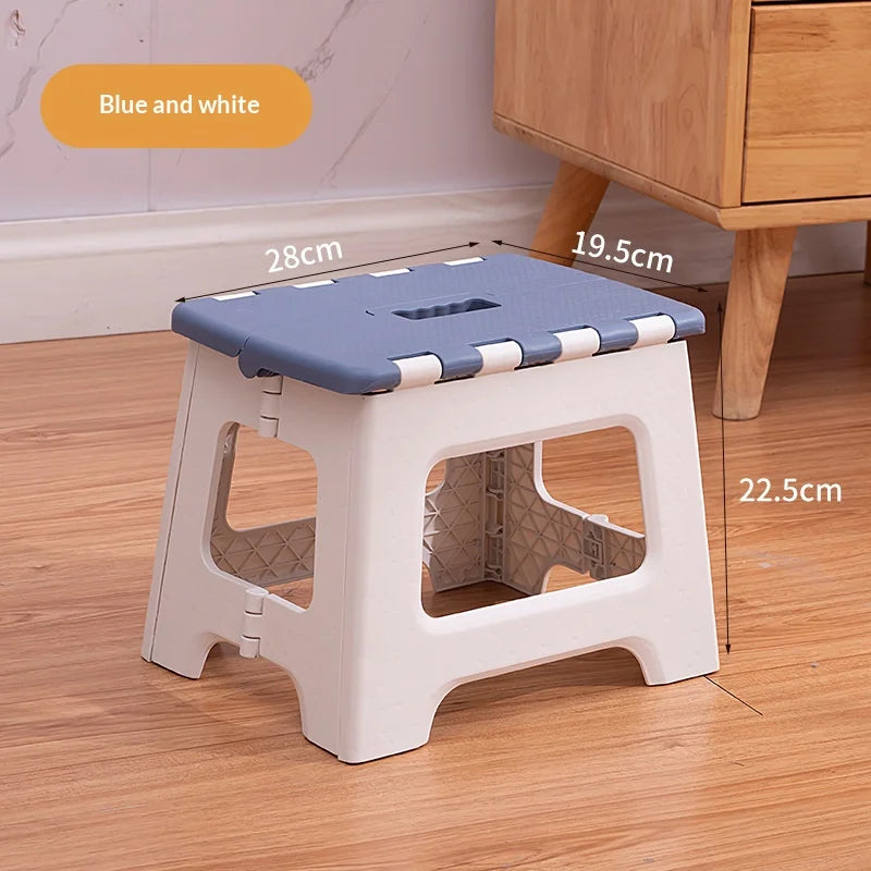 Folding stool, portable outdoor bench, low plastic, easy to carry, suitable for street vending, thickened stool, small household