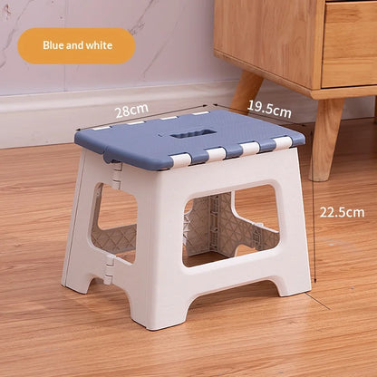 Folding stool, portable outdoor bench, low plastic, easy to carry, suitable for street vending, thickened stool, small household