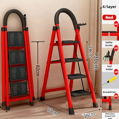 Ladder, zigzag ladder, folding ladder, three four five six step ladder, thickened carbon steel engineering ladder
