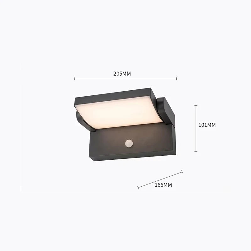 IP65 Waterproof Outdoor Wall Lamp With Motion Sensor 18W LED 1500LM Wall Light Porch Lights Balcony Garden Outdoor Lighting