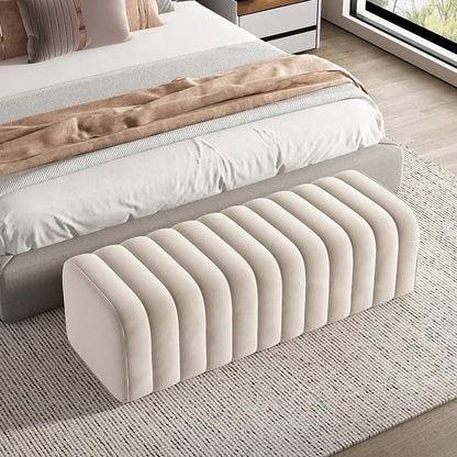 Bed end stool, bed bed, sofa, bedroom, simple long strip shoe changing stool, dressing room, design sense, sofa stool