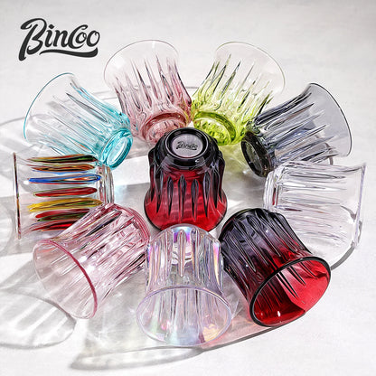 Bincoo High End Coffee Cup Elegant Retro Glass for Americano Dirty Flat White Espresso and Latte Available in 90/200/240/400ml