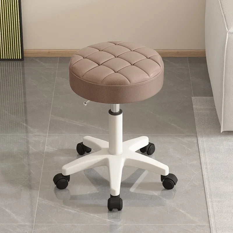 Massage stool Beauty salon stool Lifting rotating round stool Hair manicure Barber shop stool Round stool with wheels