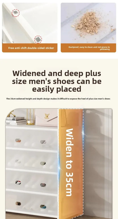Multi-layer Rack Shoe Rack Simple Household Integrated Multi-functional Simple Assembly Door Storage Shoe Cabinet Shoe Hat Rack