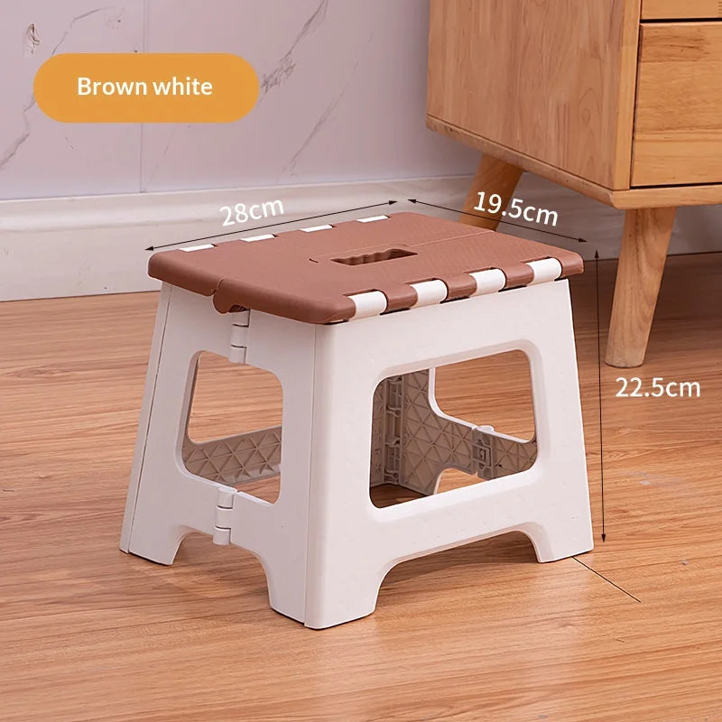 Folding stool, portable outdoor bench, low plastic, easy to carry, suitable for street vending, thickened stool, small household