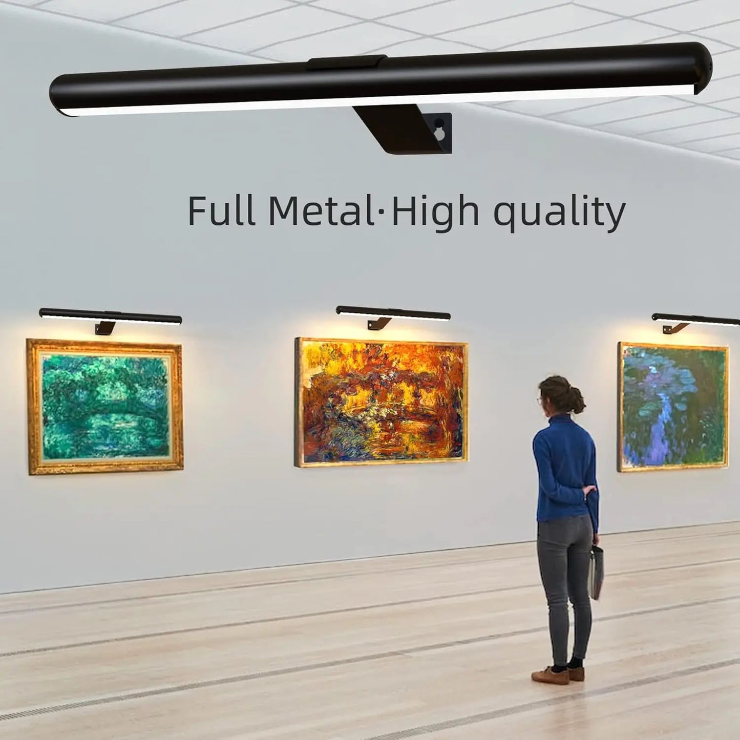 Living Room Wireless Wall Lamp With Remote Battery Operated Indoor LED Sconces Remote Control Paintings Picture Display Light