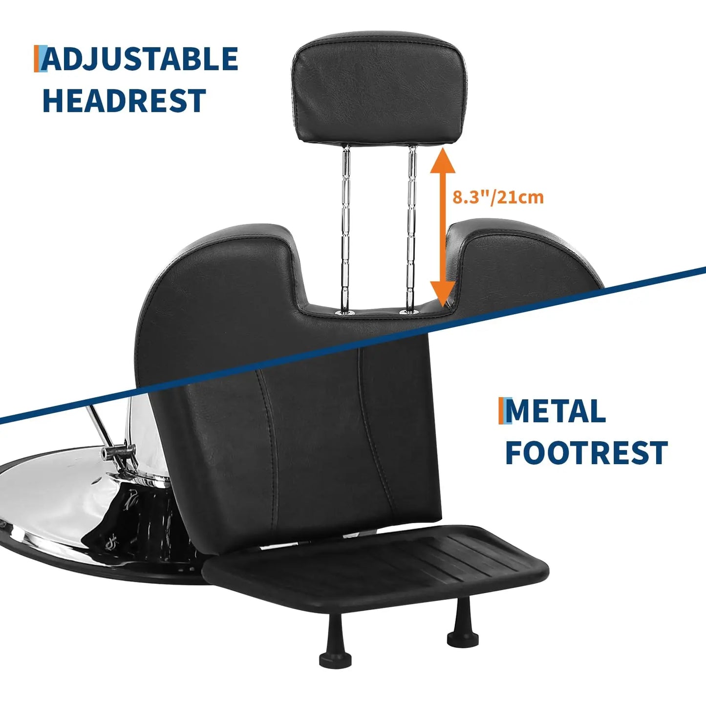 Premium Hydraulic Barber Chair 360° Swivel Reclining Salon Chair With Headrest & Footrest, 330 Lbs Max Load