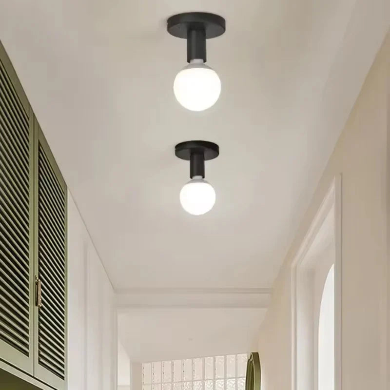 Modern Black E27 Lamp Base Nordic Retro Iron lamp Decor For Living Room Bedroom Bathroom Ceiling Light Wall Lamp Holder