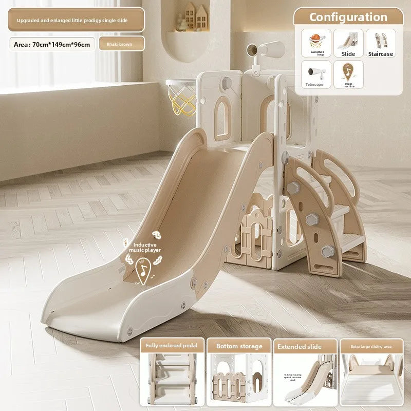 Kids Slide Indoor Home Playset Toddler Ages 1 3 Dual Slide Swing Multifunction Compact Resbaladillas Y Columpios Infantil