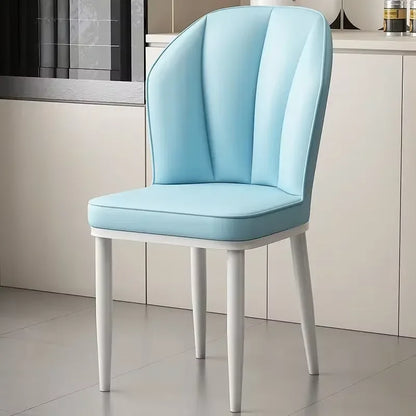 Cream Dining Chair - Modern Minimalist Lounge Chair with Wooden Legs, Mid-Century Accent Chair for Living Room & Dining Room