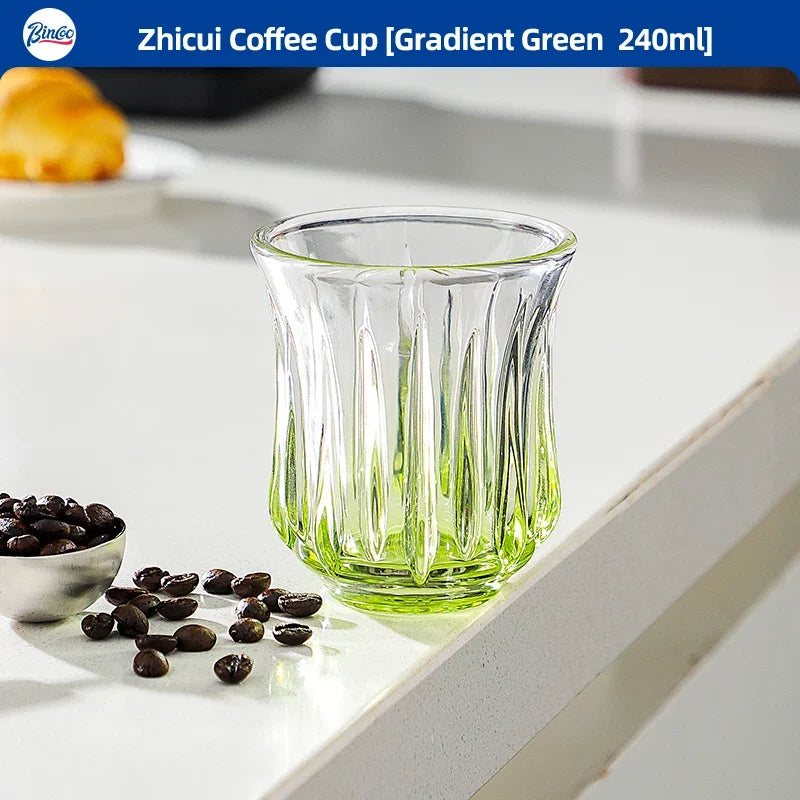 Bincoo High End Coffee Cup Elegant Retro Glass for Americano Dirty Flat White Espresso and Latte Available in 90/200/240/400ml