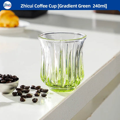 Bincoo High End Coffee Cup Elegant Retro Glass for Americano Dirty Flat White Espresso and Latte Available in 90/200/240/400ml